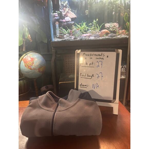 Brooks Brothers Full Zip Fleece Vest Polyester Full Zip Gray Men's Size XXL - Picture 7 of 7